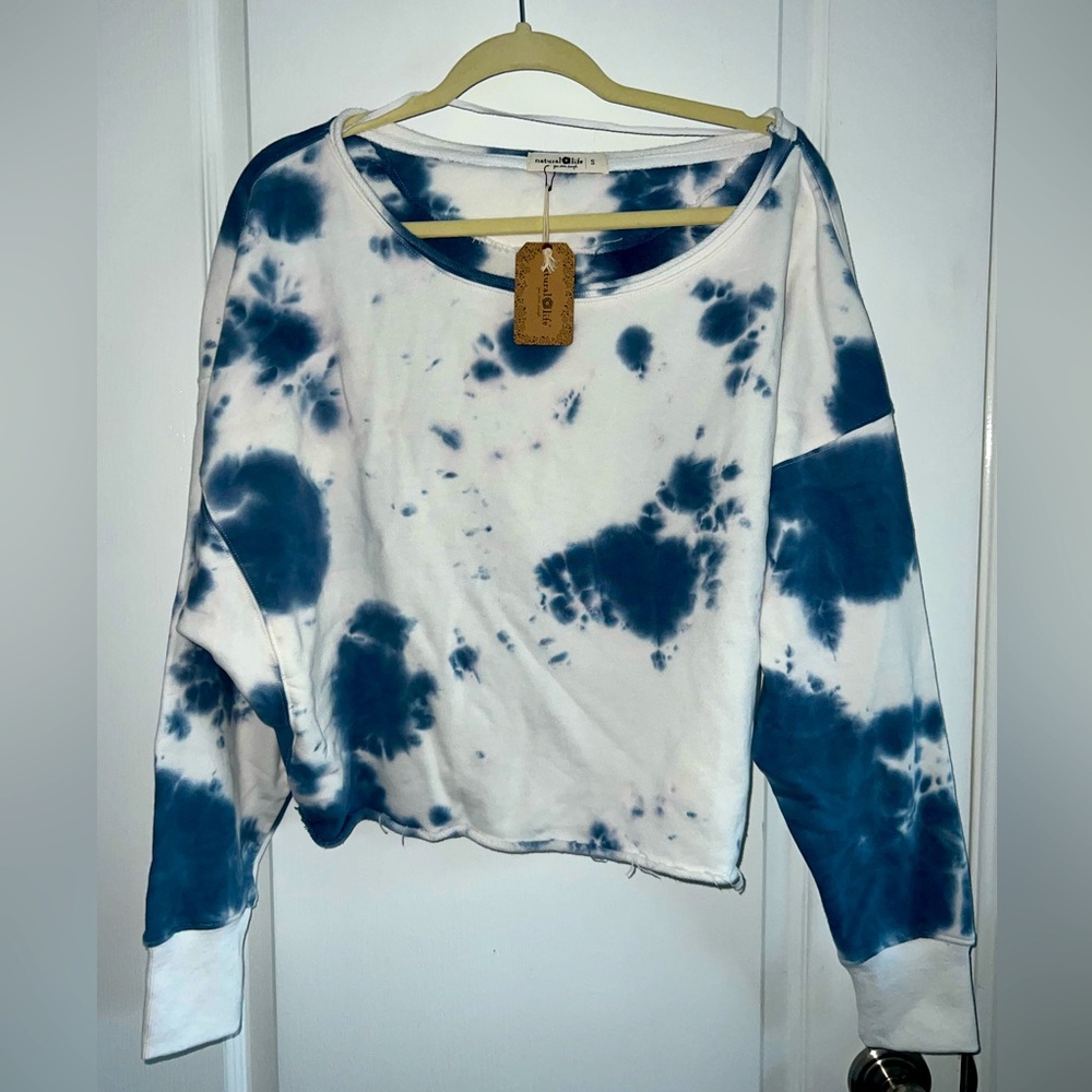 NWT Palmer Tie Dyed Crop Sweatshirt Size Small